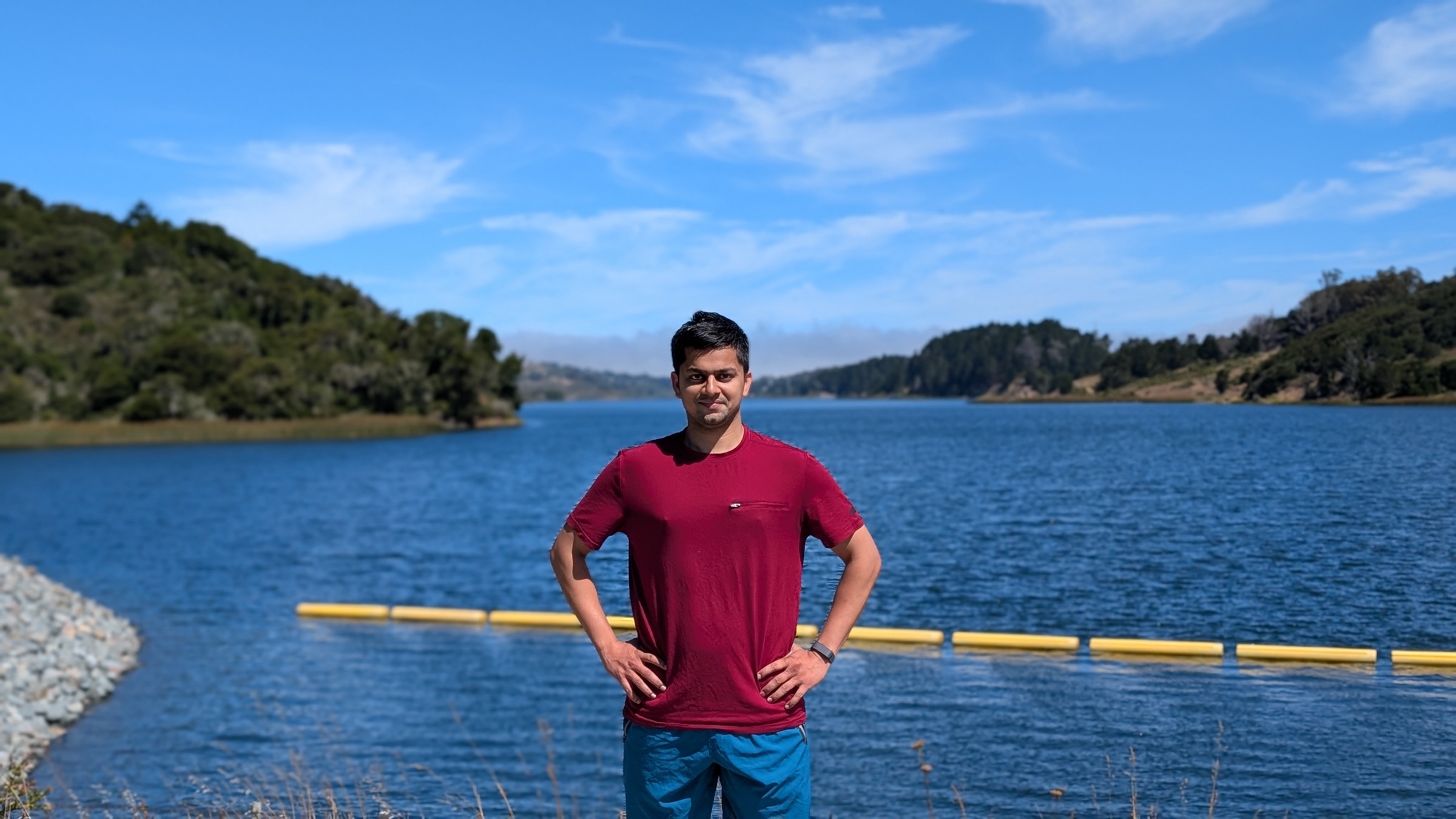 Bhavyansh Mishra at San Andreas Lake, California